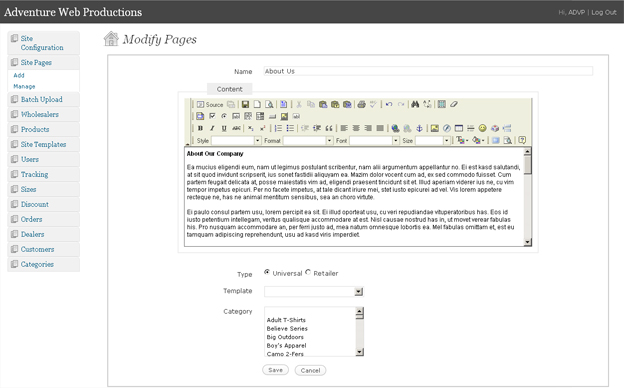 content management system